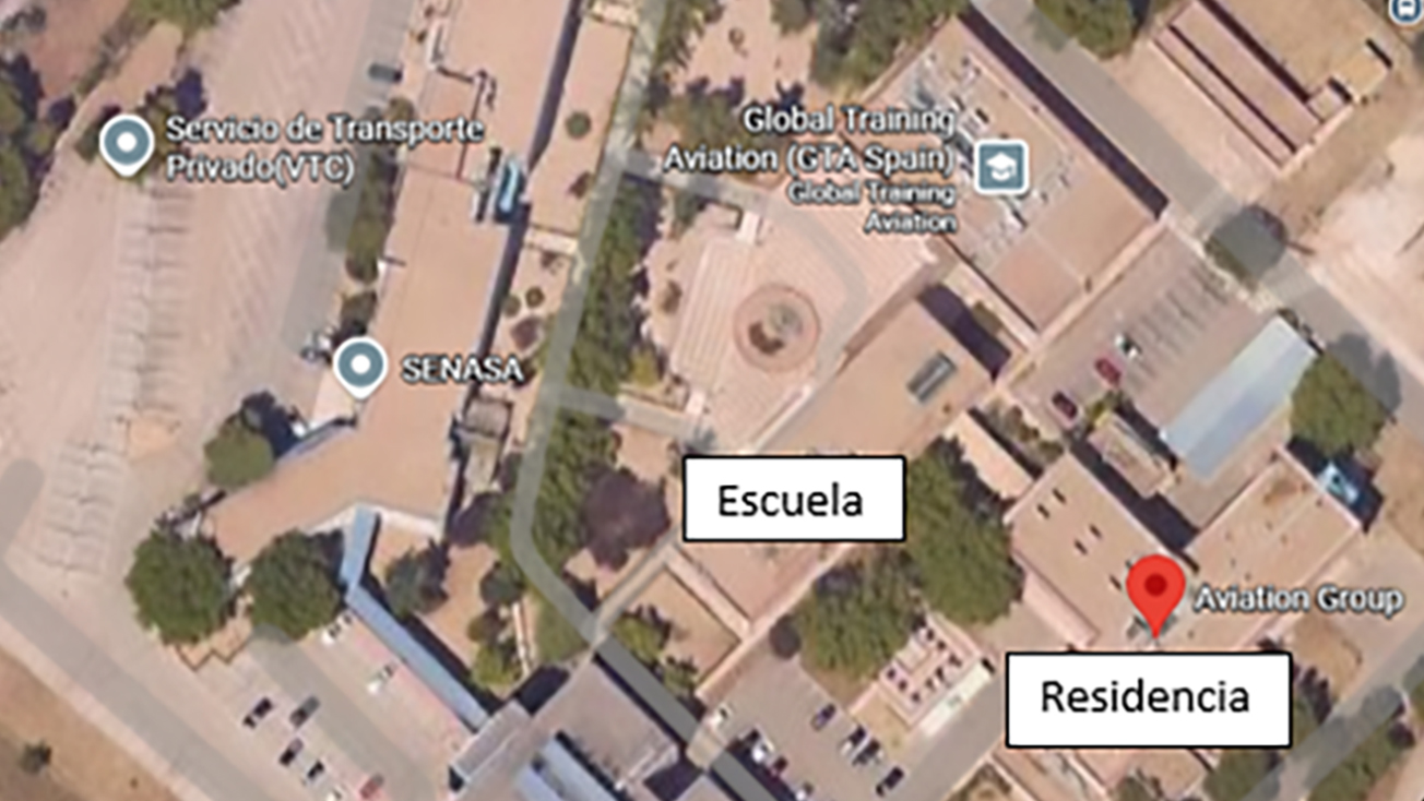 Plano ubicación sede Aviation Group Barajas